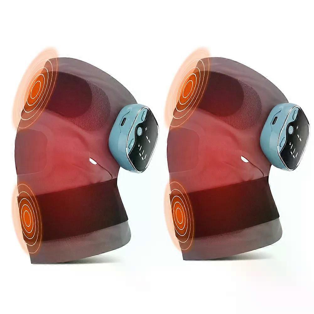 Electric Knee Massager 5 Modes Vibrations 3 Levels Hot Compress Leg Arms Massage Knee Support Brace Knee Protection