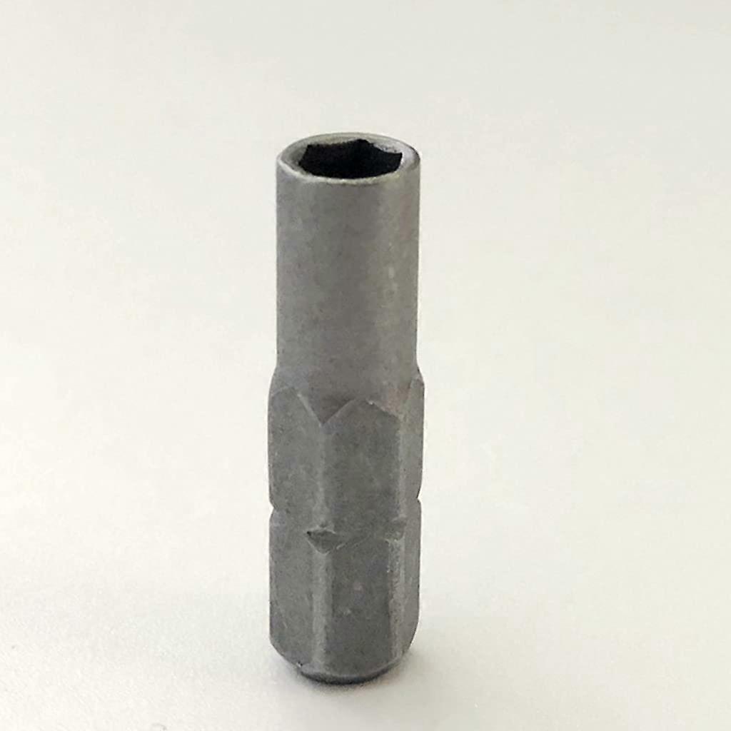 Screwdriver Bit Adapter 1/4 Inch to 4mm Hex Bit Holder, Sandblast Finish Durable Steel