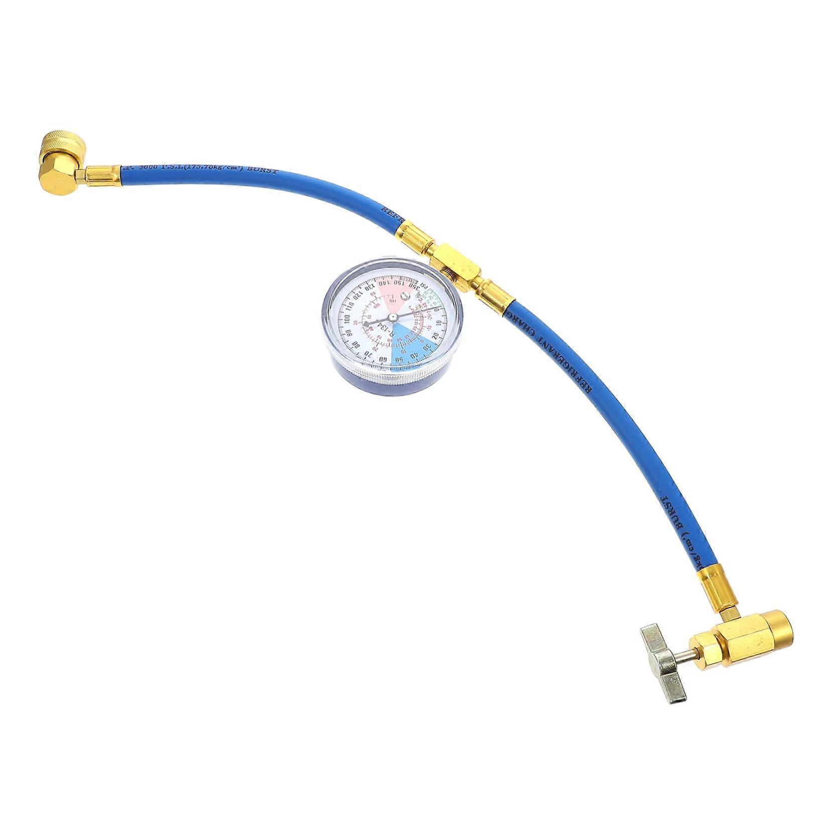 AC Recharge Hose with Gauge for Cars, Durable Leak Design, Fast Refrigerant Charging