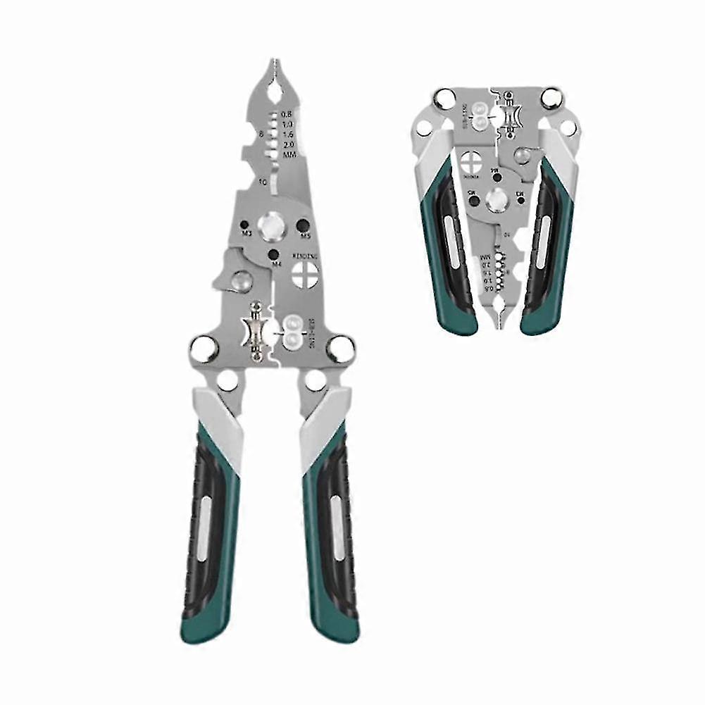 Multifunctional Wire Stripper Pliers Foldable Electrical Cable Cutter Crimper