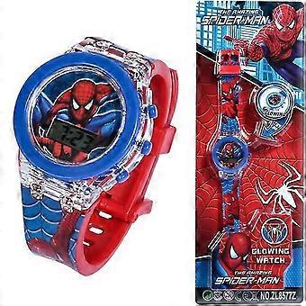 Spiderman Kids Relógios Digitais para Meninas Meninos 7 Cores Luzes Relógios à prova d'água