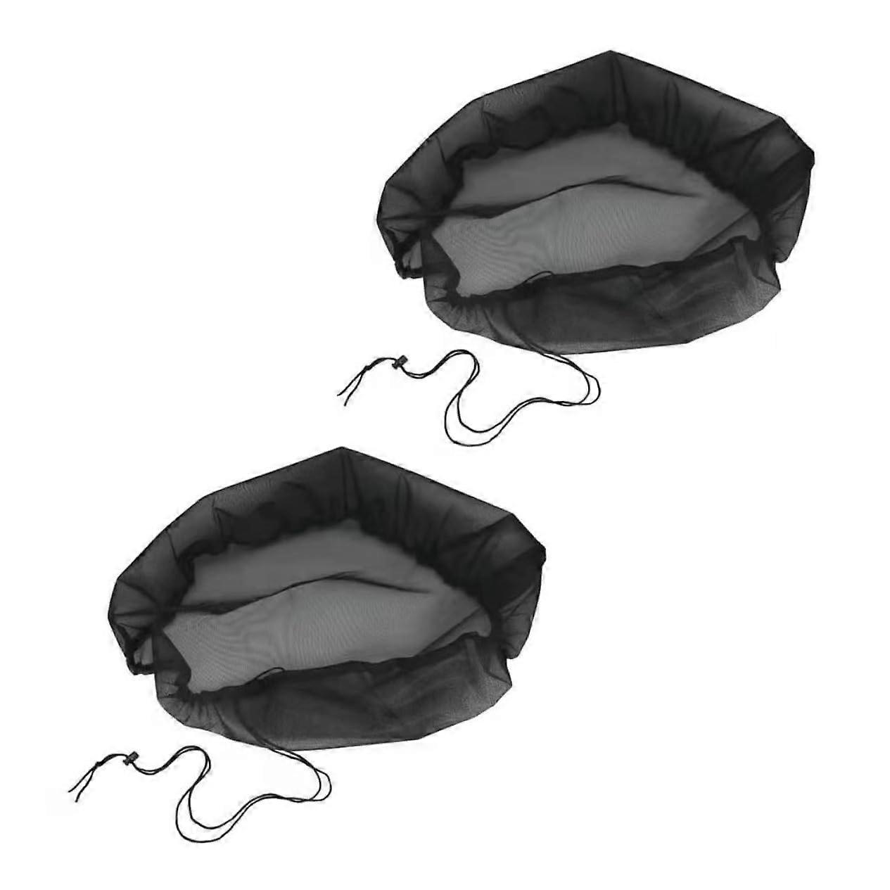 2pcs Rain Barrel Cover with Drawstring Secure Fit, Polyester Mesh Water Tank Debris Protector