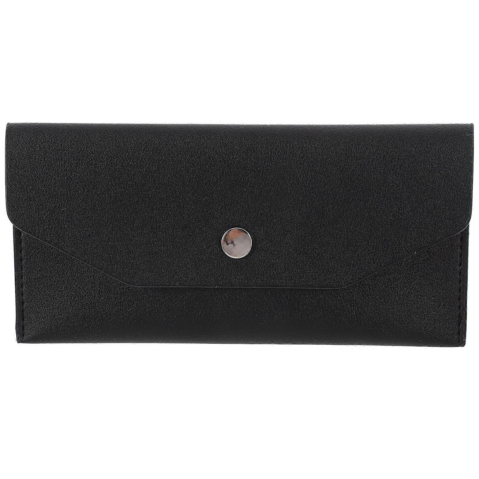 Compact Wallet Rectangular Clutch Bag Office Assorted Color Coin Storage 1Set