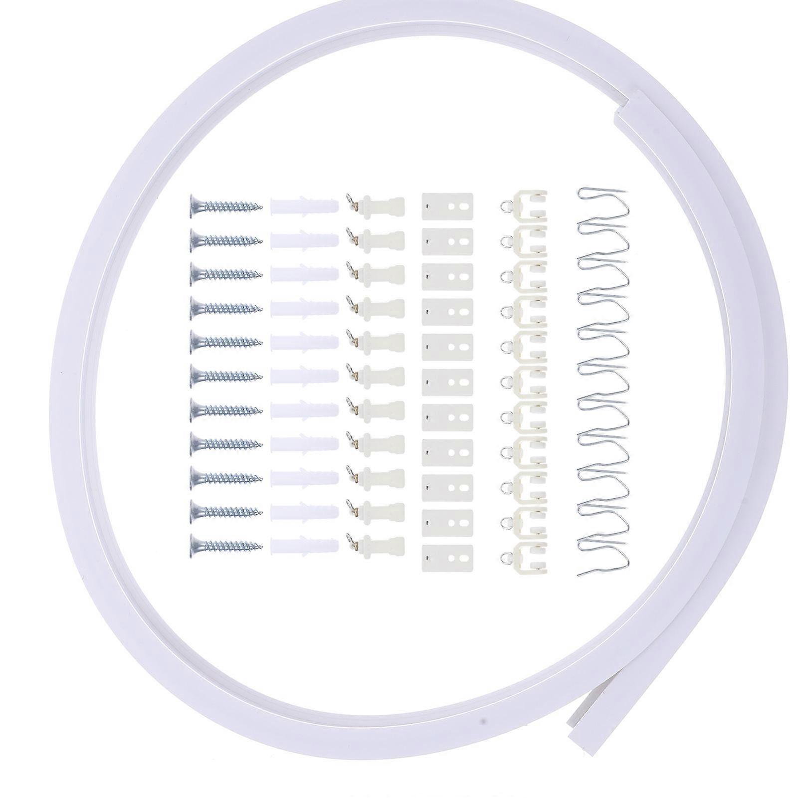 Ceiling Curtain Track Kit for Curtains with Bendable Slider Track 1Set