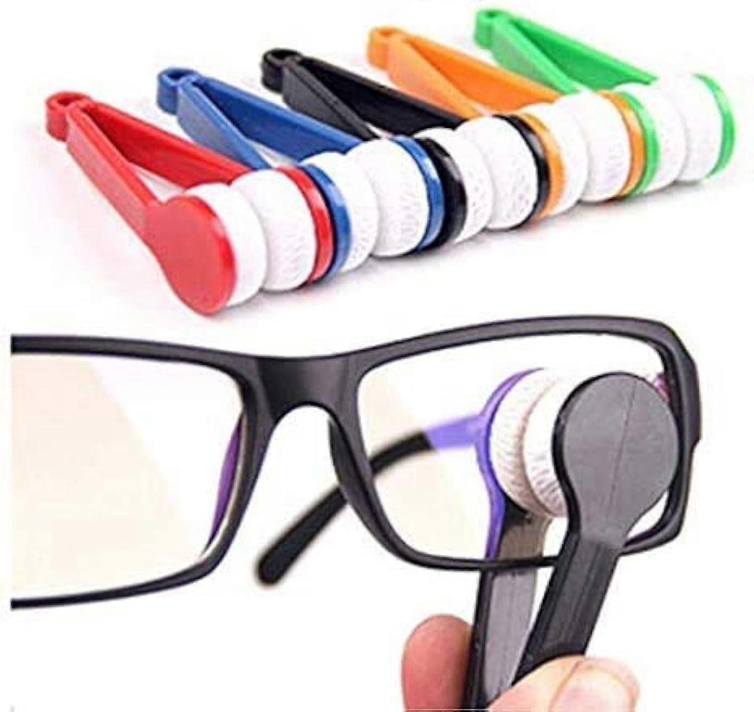 12 Pcs Microfiber Glasses Cleaner Clip with Soft Brush for Quick Scratch Lens Cleaning