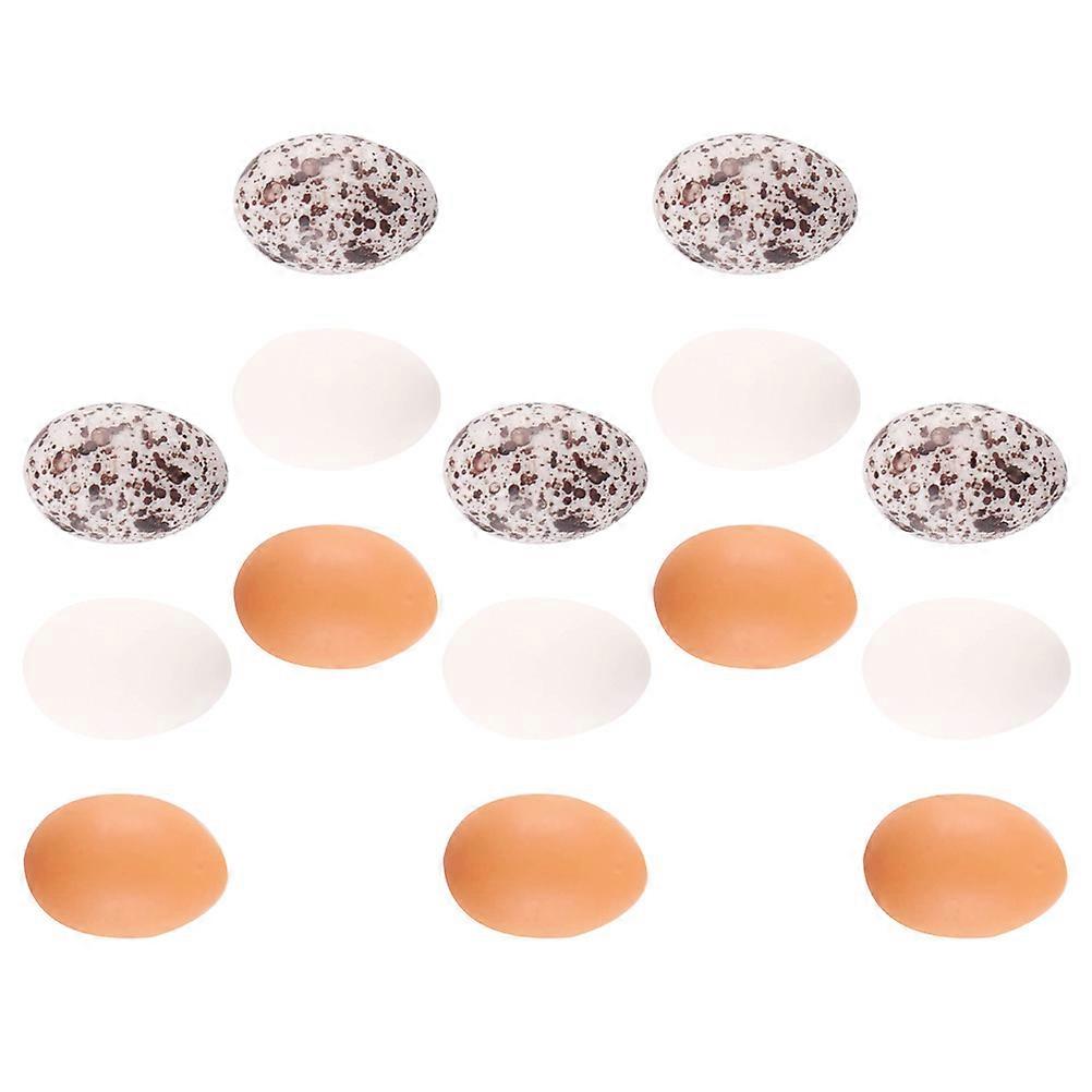 Miniature Egg Models Resin Egg Ornaments for Decor 24Pcs Set