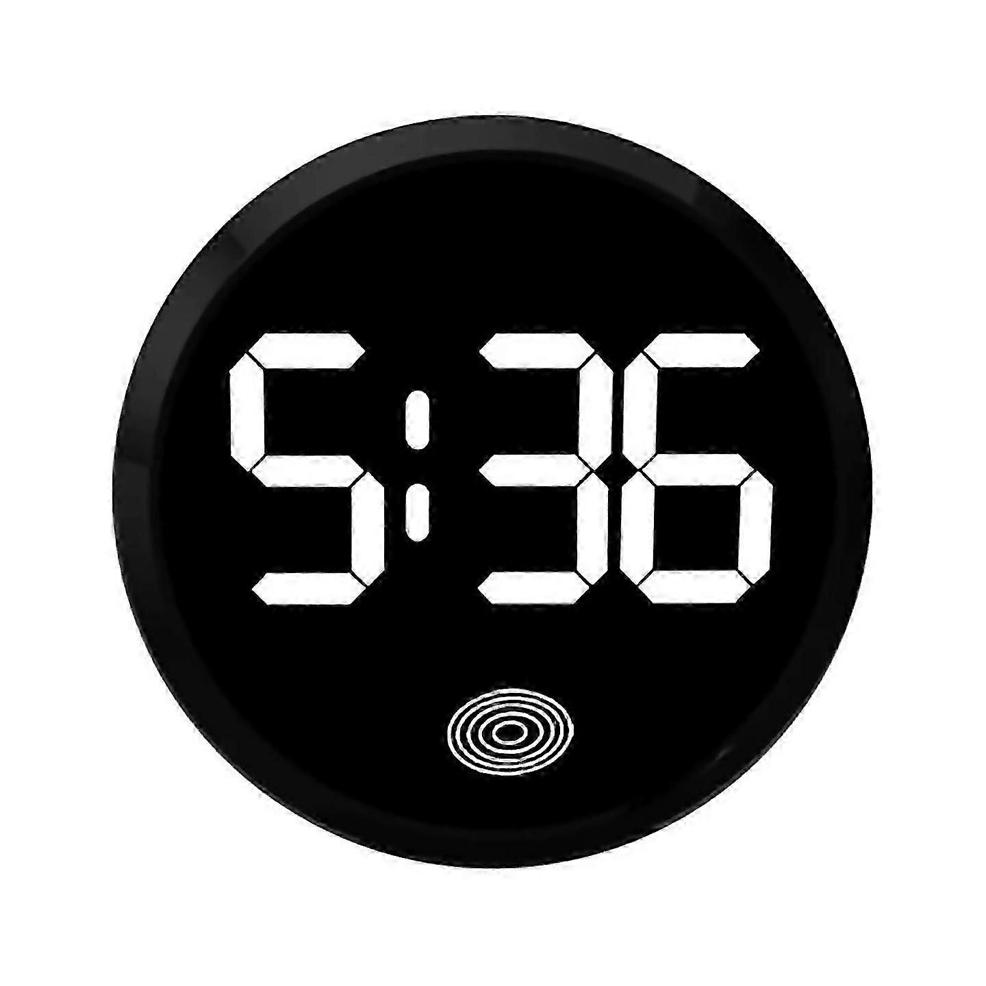 For Car Interior Clockcar Watchround Alloy Touch Luminous Digital Clock