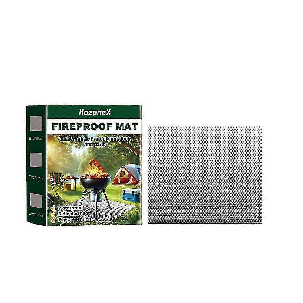 BBQ Fire Pit Mat Fireproof Heat Resistant Mat Deck Patio Outdoor Floor Protector
