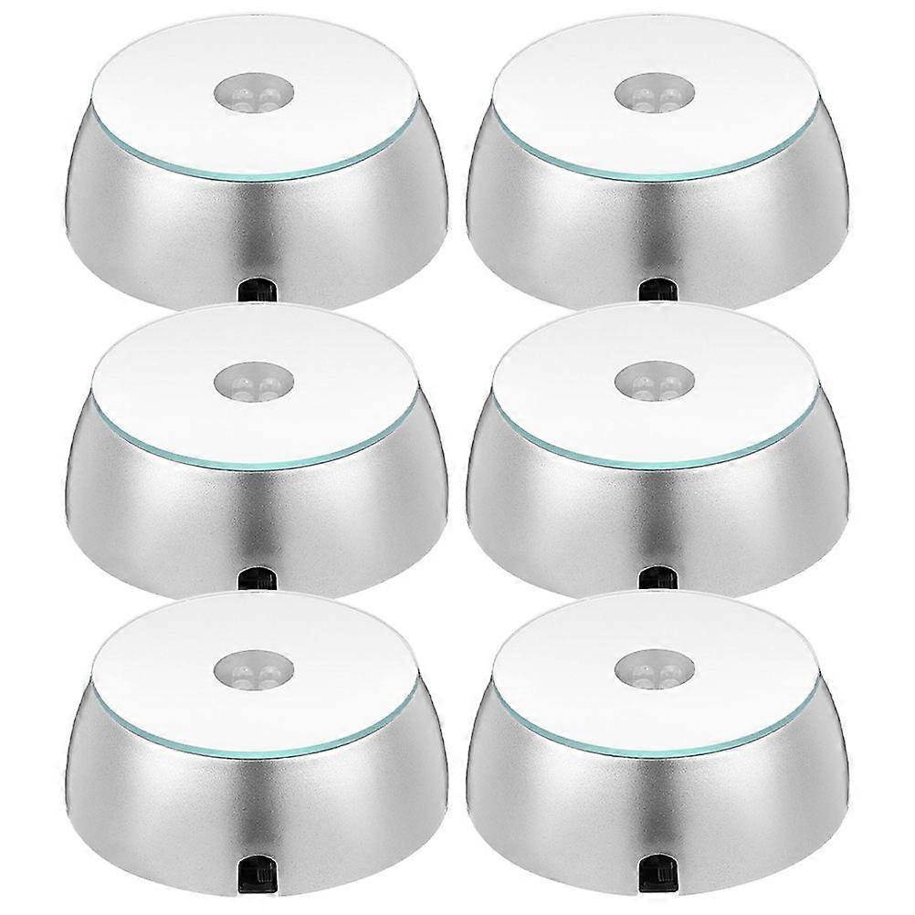 6pcs Led Light Base Crystal Display Artwork Display Stand Led Lighting Stand