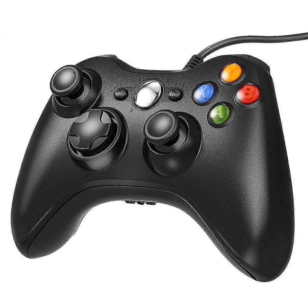 Wired Controller USB Gamepad for Xbox 360 Slim and PC with Vibration Feedback and Comfort Grip