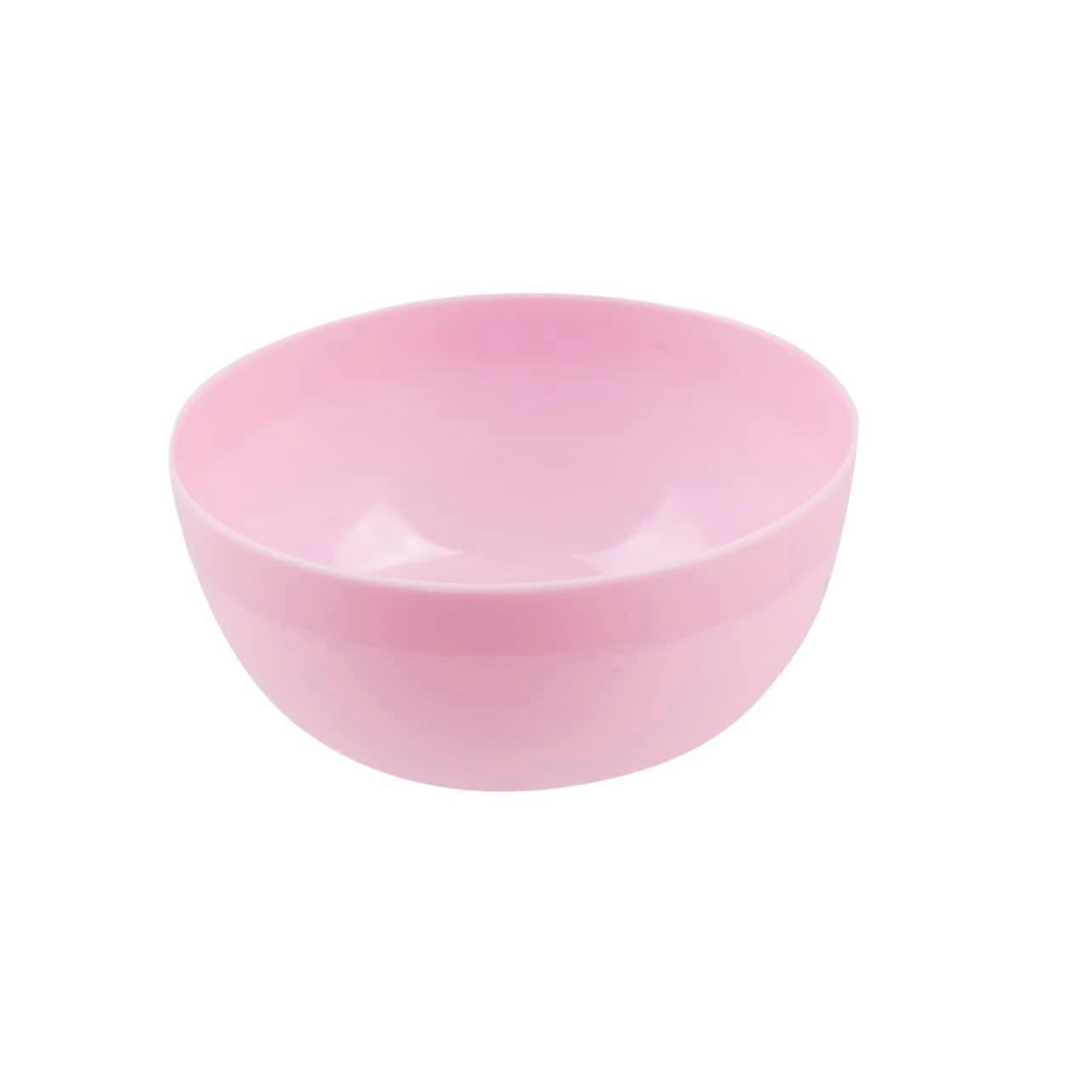 10pcs Stackable Plastic Mixing Bowls Set with Spoons Pink Reusable for DIY Crafts Slime Making