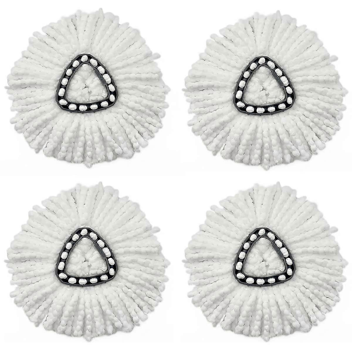 4pcs Spin Mop Replacement Heads for OCedar EasyWring, Microfiber Refills, Washable and Reusable