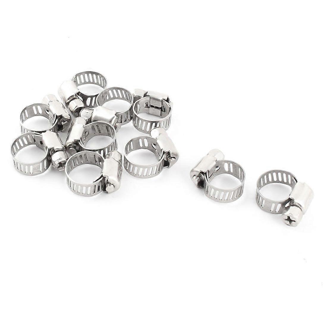 Stainless Steel Hose Clamps 612mm Adjustable RustResistant Small Diameter 10 Pack