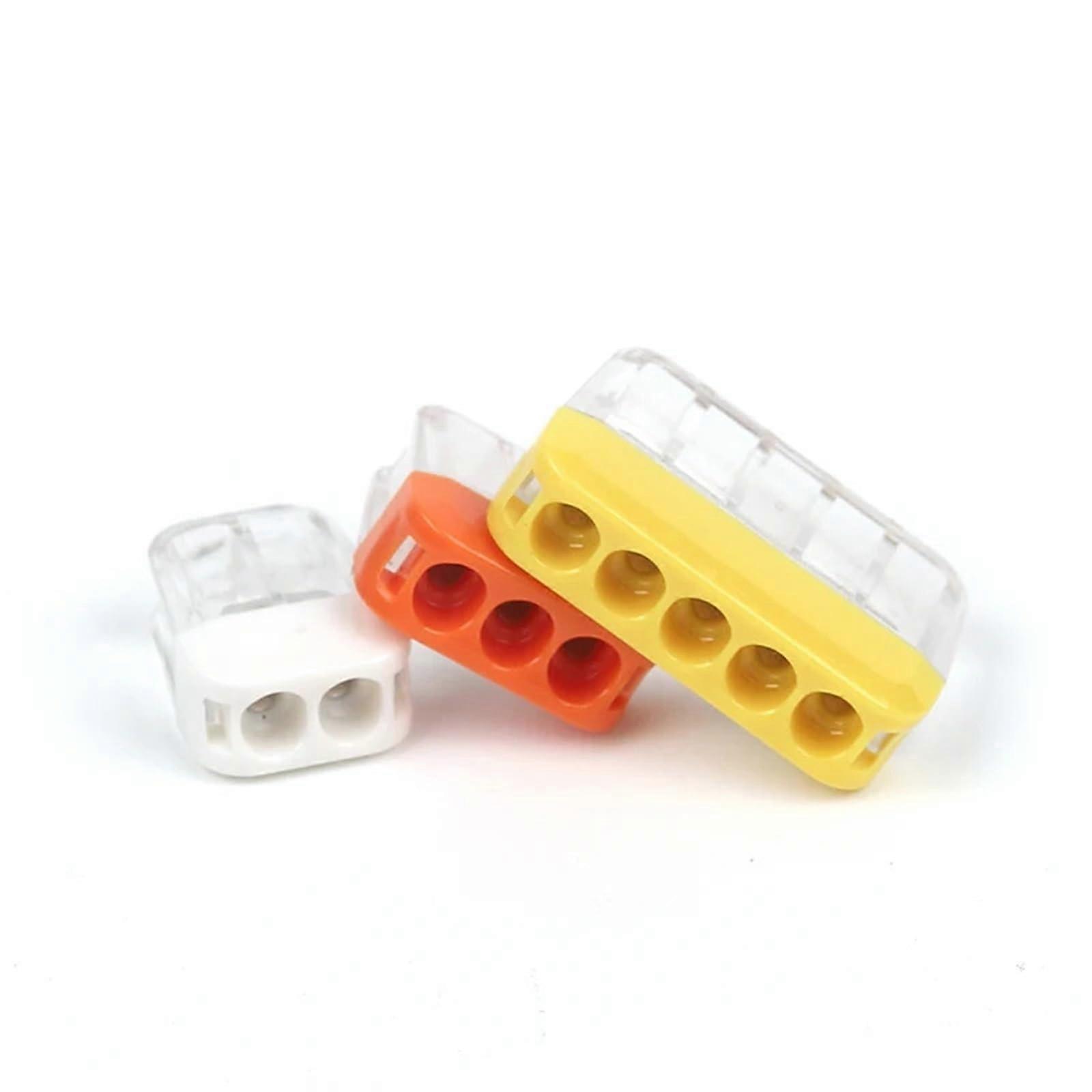 Wire Connectors 2/3/5 Pin Push In Electrical Connector Terminal Block Quick Tool Install 10pcs