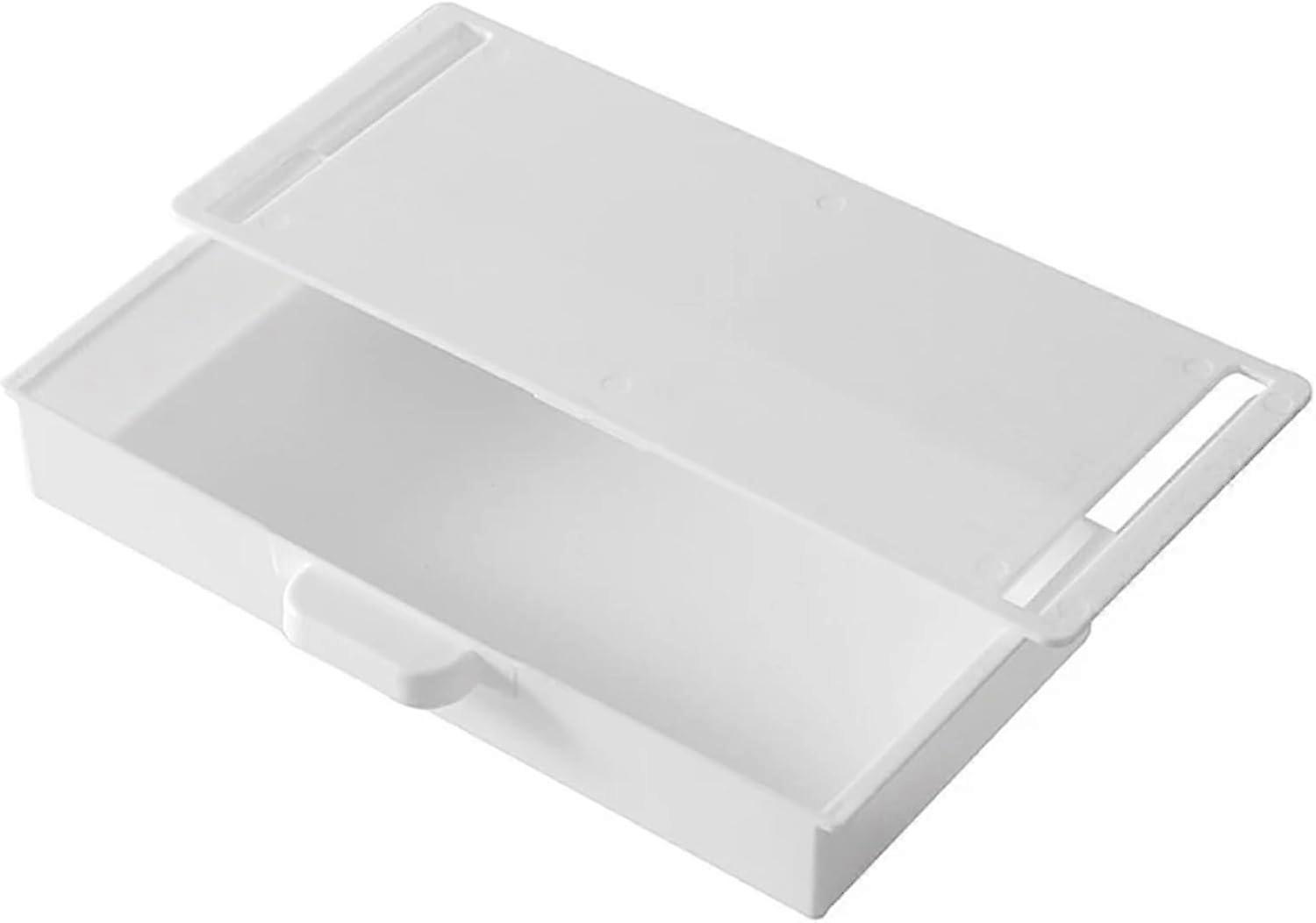 Under Desk Drawer Organizer SelfAdhesive Hidden Storage Box to Maximize Desk Space (Grey)