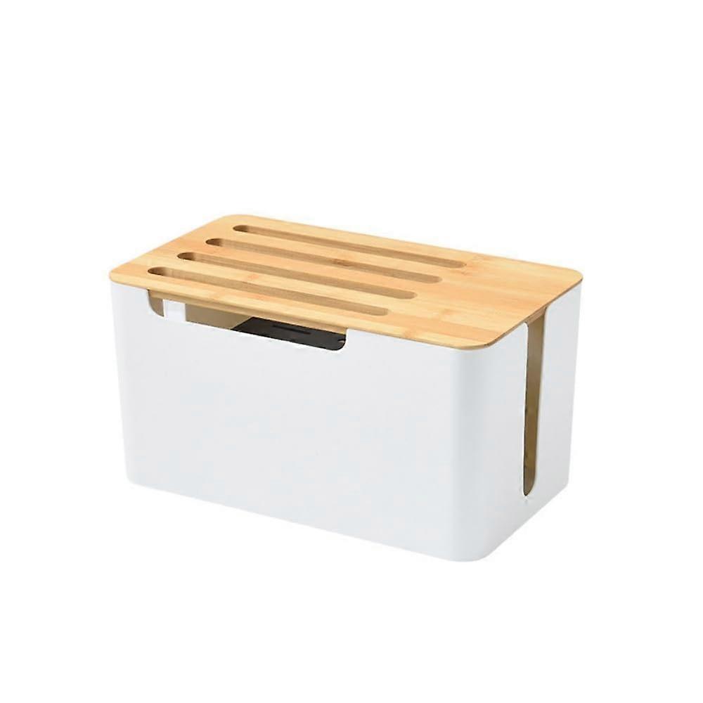 WiFi Router Storage Box with Cable Management, Ventilated DustProof Cover for Desktop or Wall