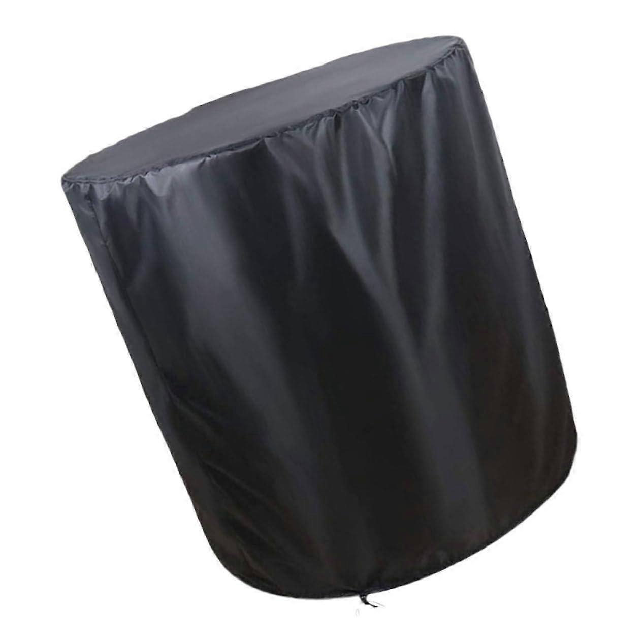 Waterproof Oxford Cloth Round Outdoor Table Cover with Secure Strap, Windproof Patio Protector