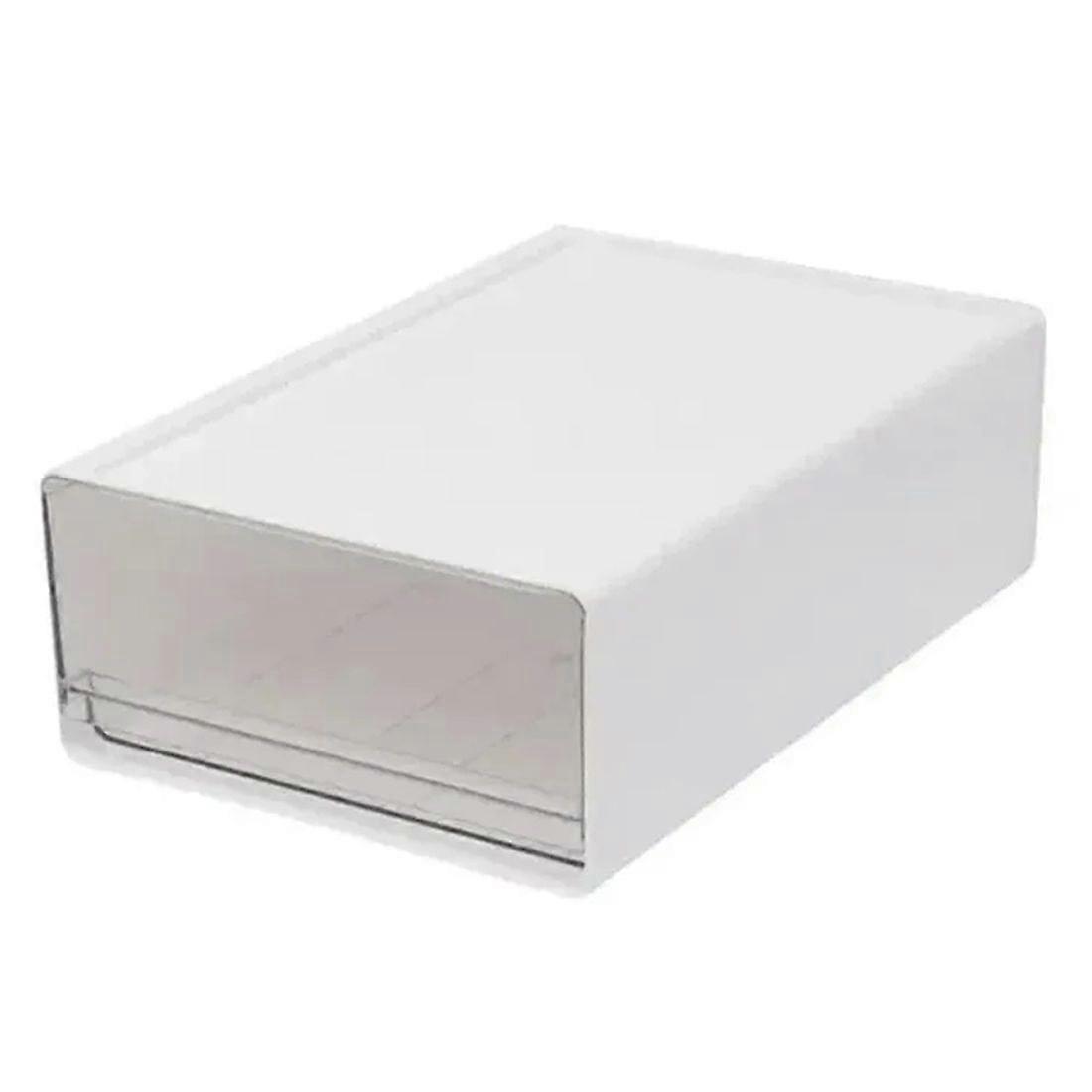 Desktop Transparent Storage Box with Drawer Office Document Storage Sundries Holder Stationery Stackable Desktop