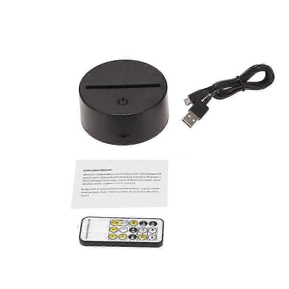 3D Lamp Illusion Motorcycle Visual Light Effect Touch Switch