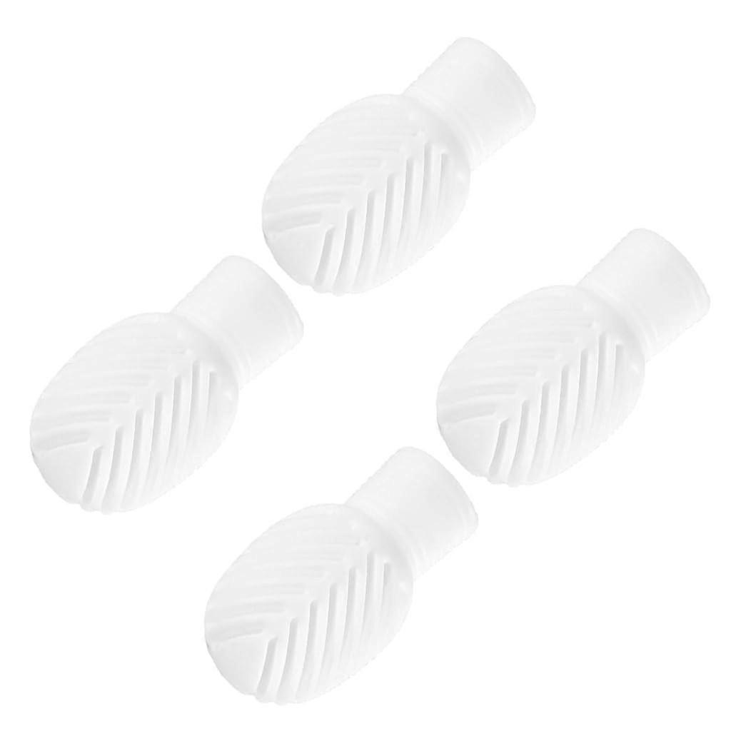 4Pcs Drum Mute Tips Silicone Drumstick Covers for Noise Reduction and Quiet Practice White