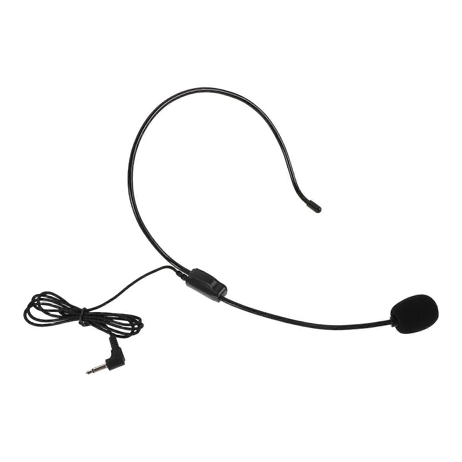 Microphone Prop Fake Headset for Stage Performance Lightweight Black