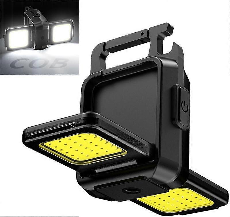 Mini Keychain Flashlight 1000 Lumens Brightness Dual Modes COB LED Work Light for EDC