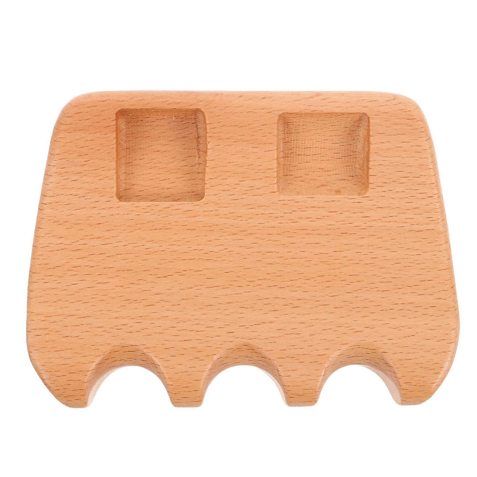 Solid Wood Pool Cue Holder for Space Saving 3-Cue Holder Rack