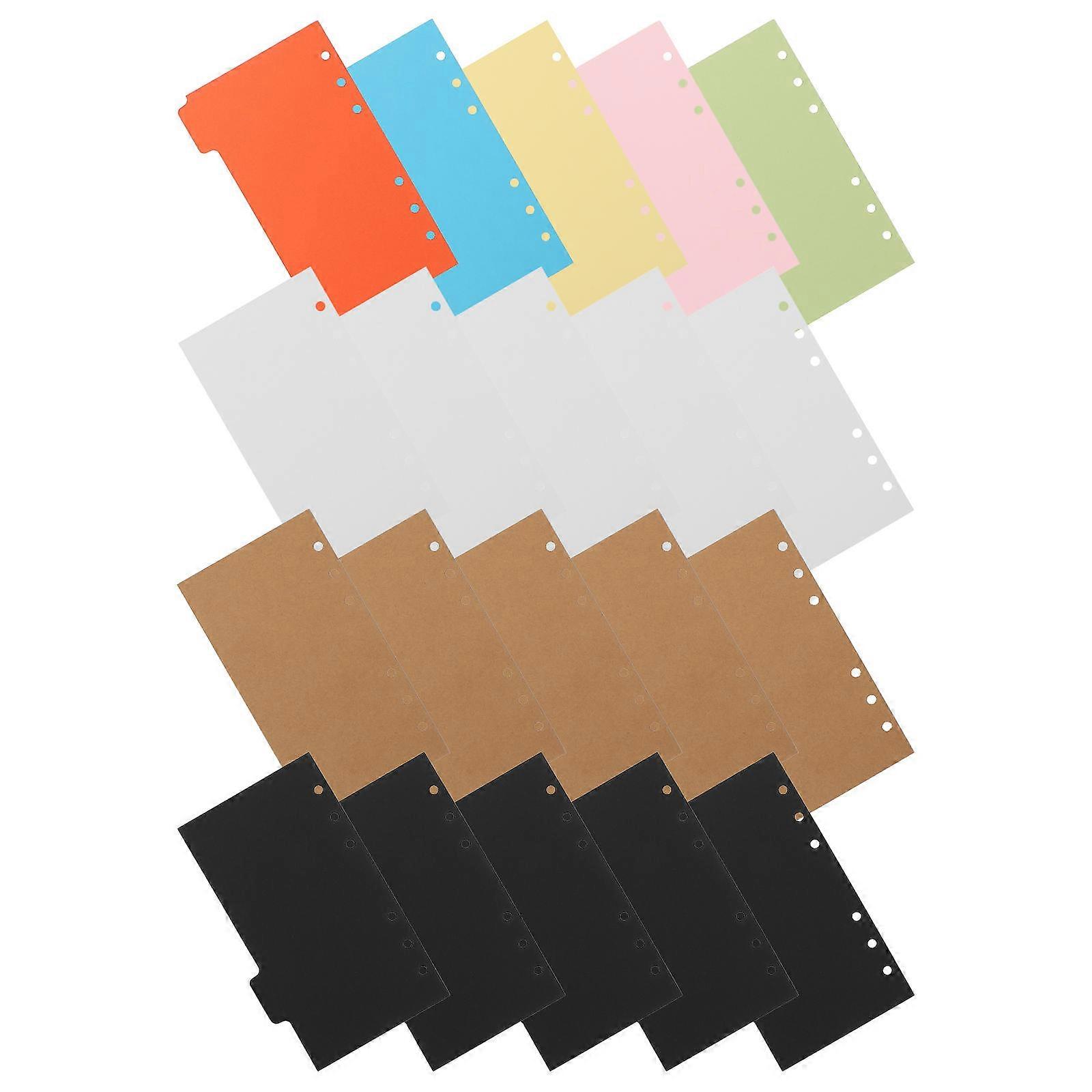 Professional Binder Tabs for Book Indexing 20Pcs Paper Dividers Assorted
