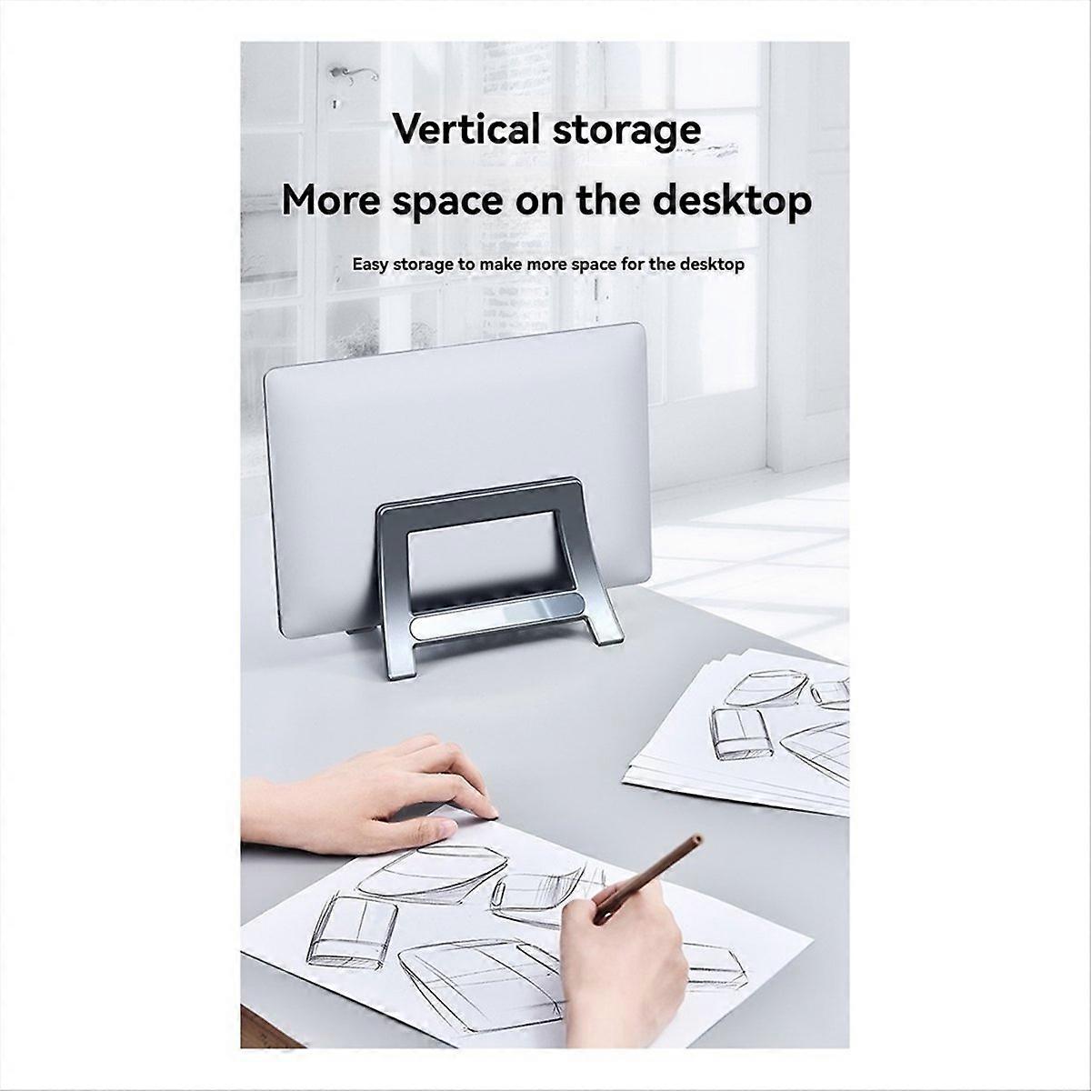 Vertical Laptop Stand Universal Desktop Stand Laptap Dock Gray