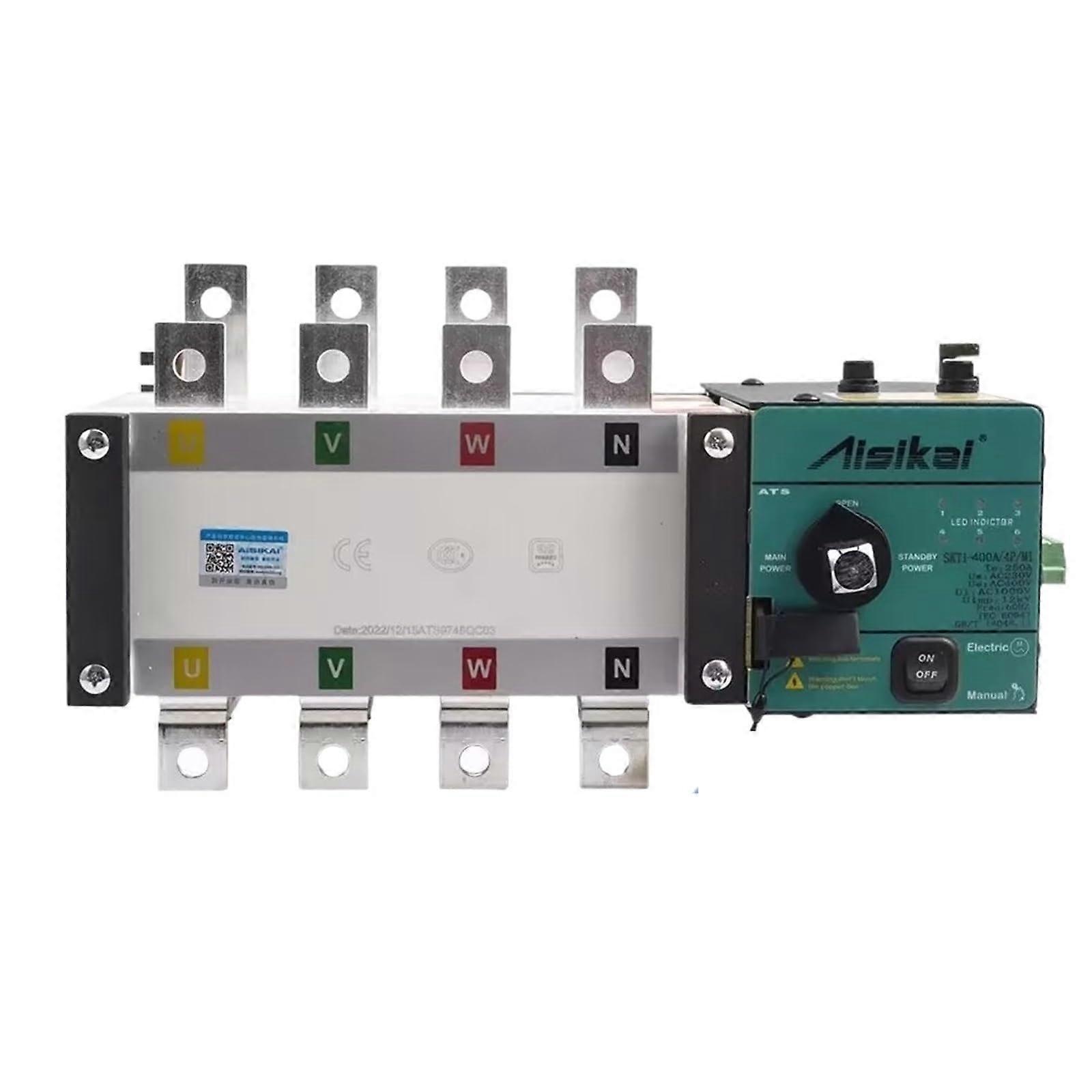 400 4P 400A 630A Generator Automatic Dual Power Transfer Switch AC220V Control Module