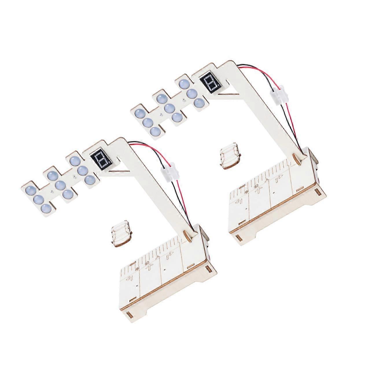 STEM Traffic Light Kit with Easy Digital Programming, DIY Wooden Model for Kids Educational Learning