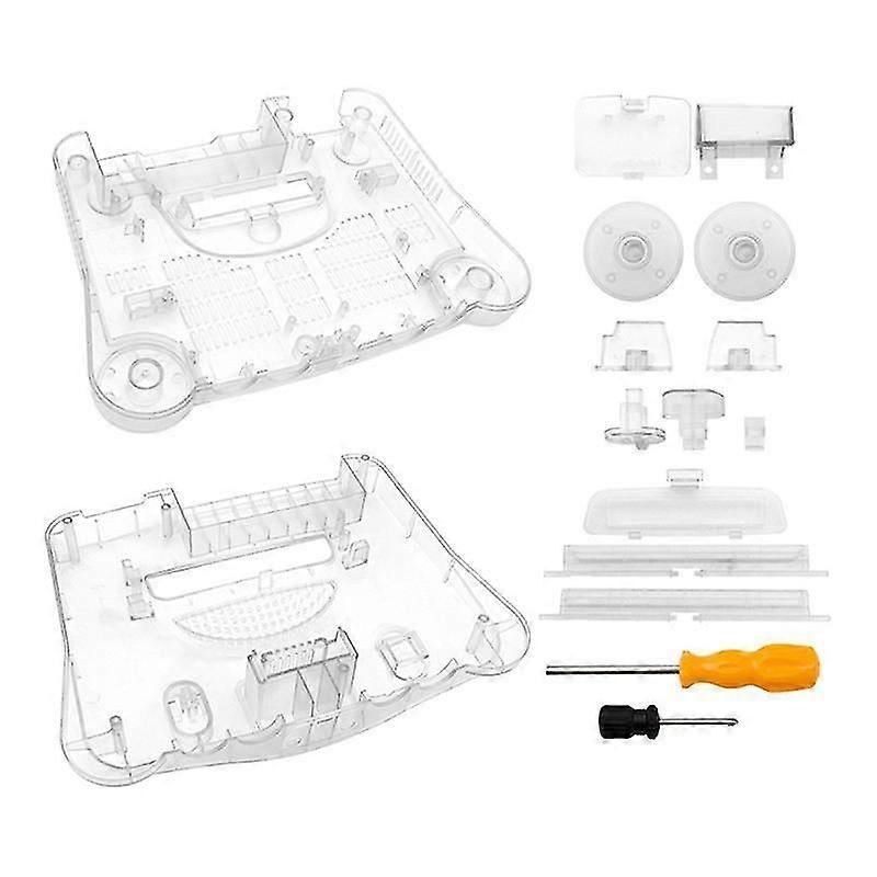 Replacement Plastic Shell Translucent Case Compatible For N64 Retro Console Transparent Box (transparent)