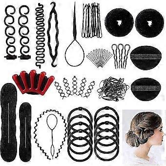 Hair Styling Set,fashion Hair Design Styling Tools Accessories Diy Hair Accessories Hair Modelling Tool Kit Hairdress Kit Set Magic Simple Fast Spiral