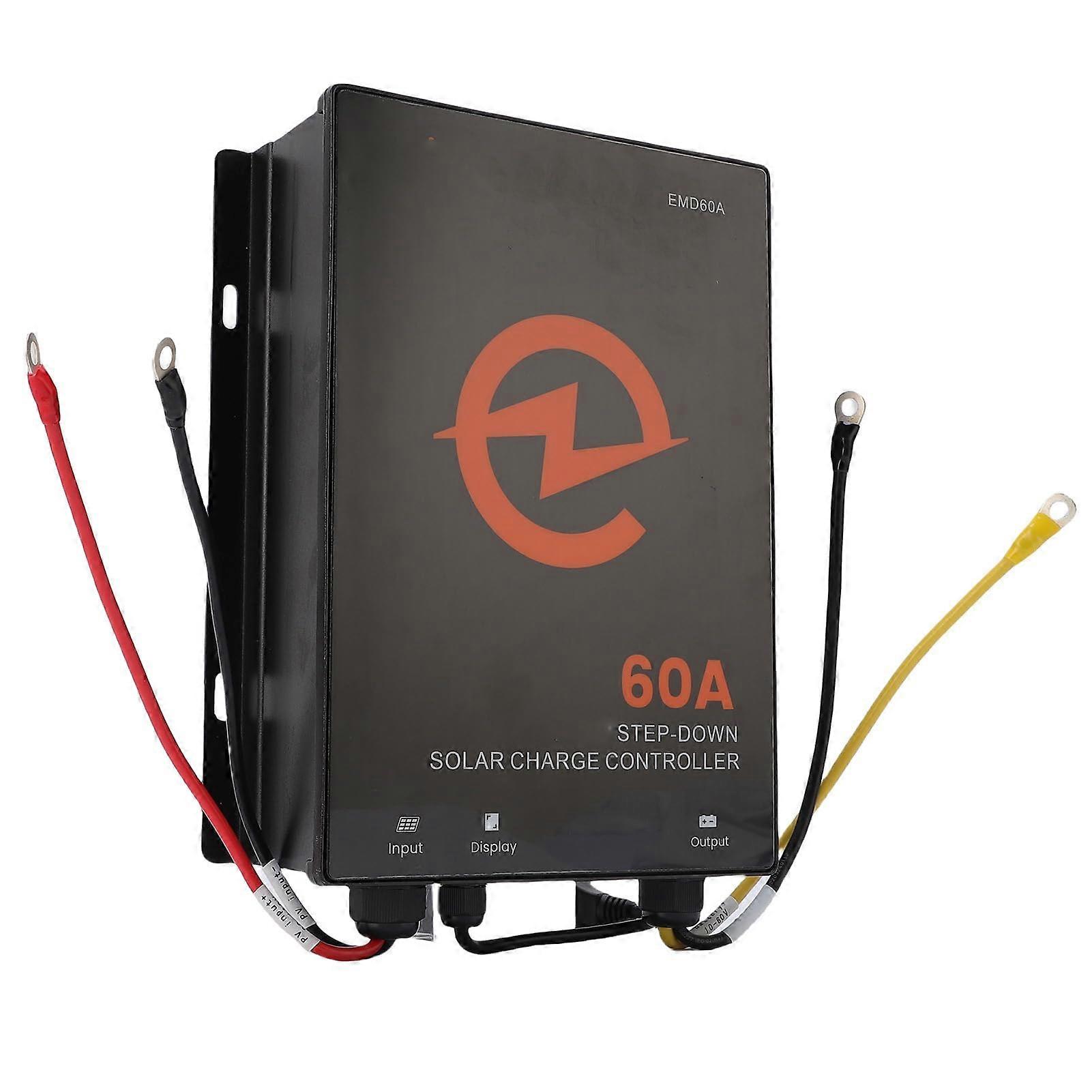60A MPPT Solar Charge Controller with  Efficiency Tracking, 130V Input, LCD Display for RV