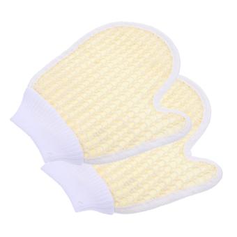 Badhandschoenen (2 stuks): Exfoliërende chenille bodyscrubber voor onder de douche, zachte huidverzorging en duurzaam ontwerp.