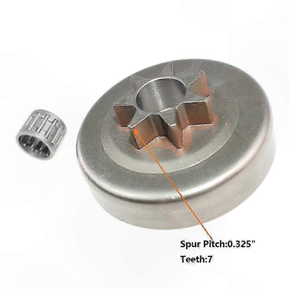 .325 7T Clutch Drum Sprocket for Chainsaws, Compatible with Multiple Models