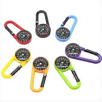 Multifunctional Outdoor Snap Hook Buckle Compass Plastic Quick-Hook Hiking Compass Mini Compass Camping Compass Compass