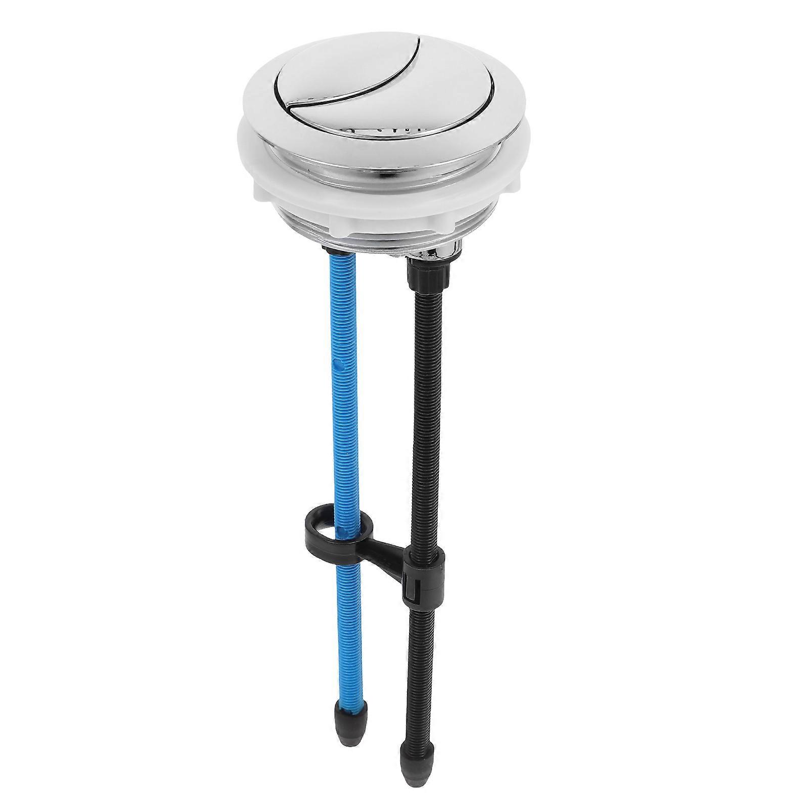 Dual Push Toilet Button Silver ABS Double Flush Button 3Pcs Pack