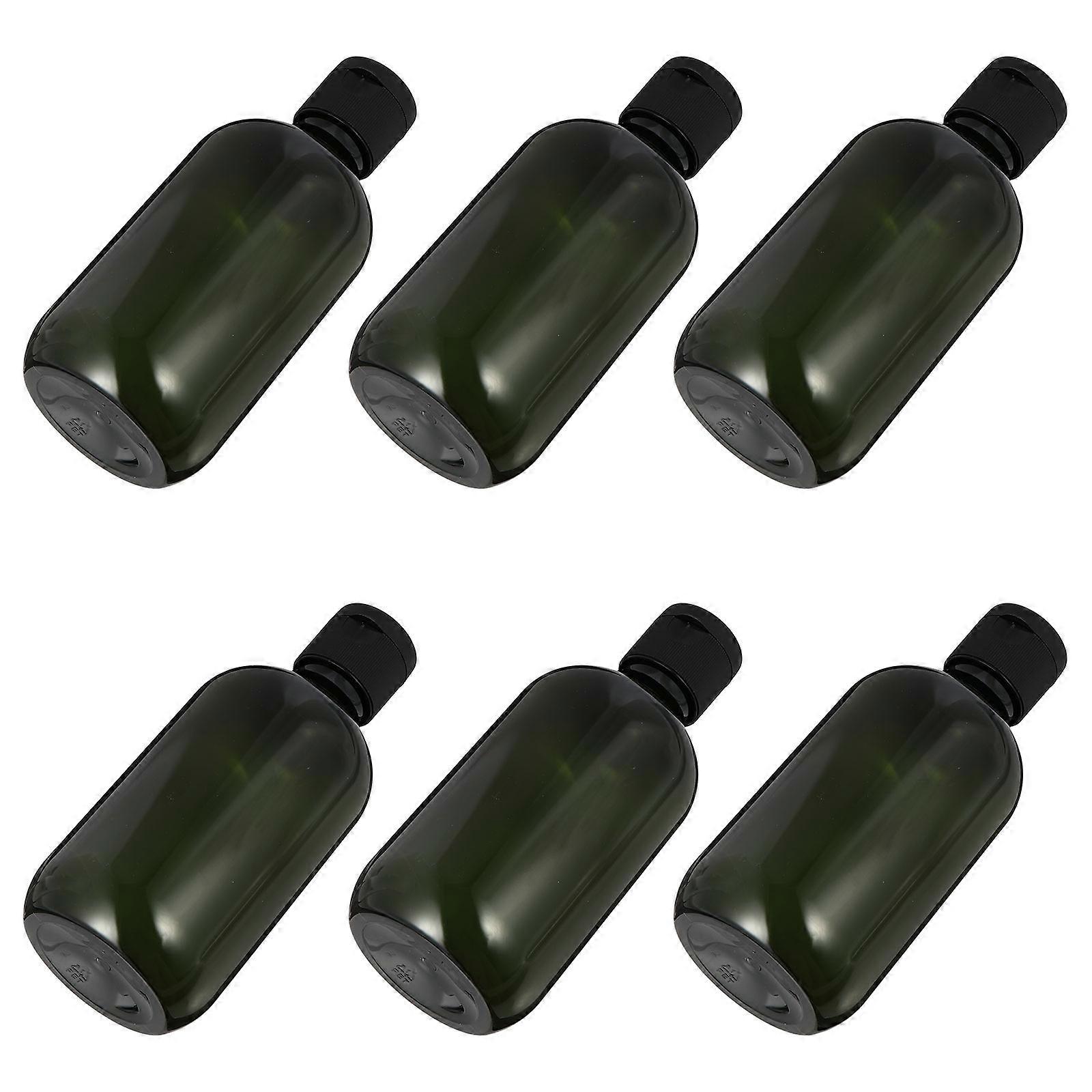 Flip Cap Press Bottle Plastic for Storage 6Pcs 300Ml Empty Refillable Bottles