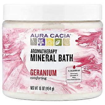 Aura Cacia, Aromatherapie Mineraal bad, Troostende Geranium, 16 oz (454 g)