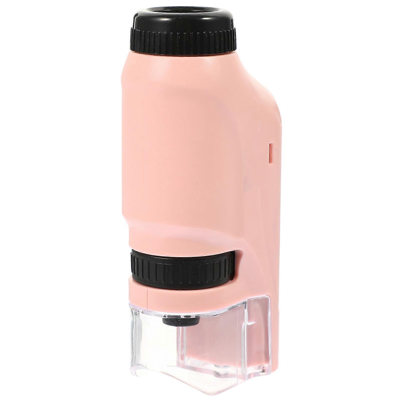 Pink Biological Microscope Simple Biological Magnifier for Students