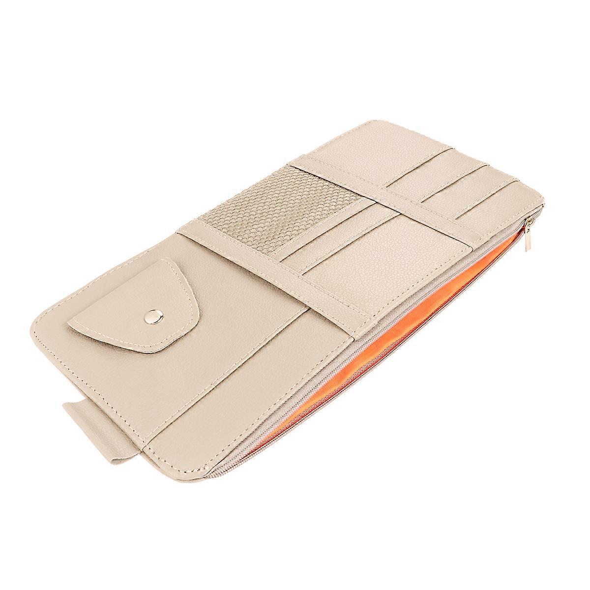 Sun Visor Storage Container for Auto PU Car Accessory