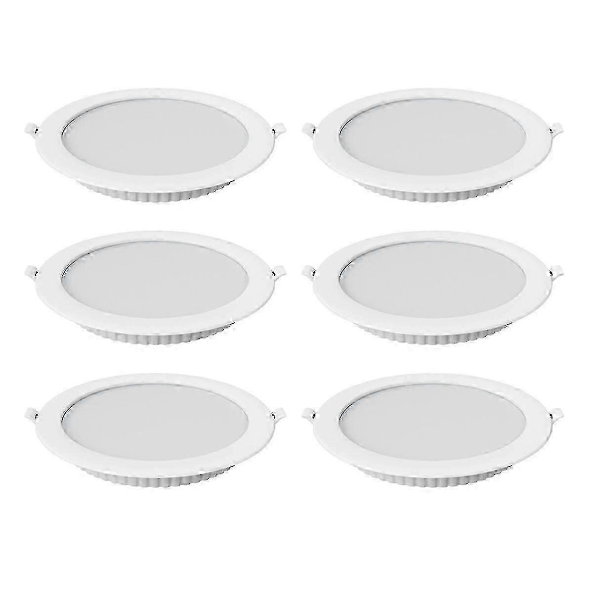 6PCS 12W LED Downlight Recessed Round Ceiling Spotlight White Light