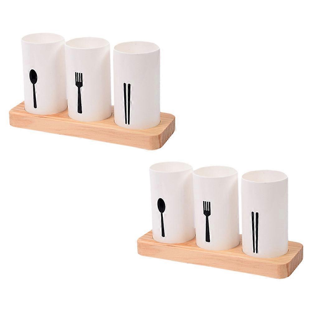 Cutlery Utensil Holder for Kitchen Use 2Sets Silverware Storage Rack