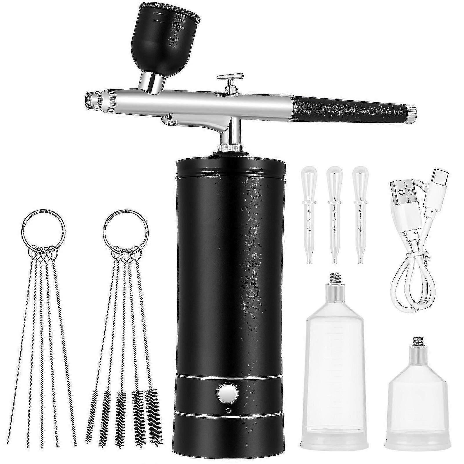 1 Set Cordless Nail Airbrush Machine with Compressor Paint Kit,x