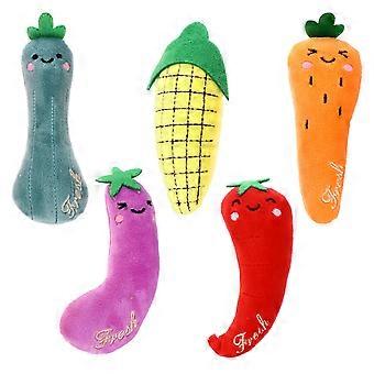 Jouet à mâcher en peluche à l'herbe à chat (5 pièces) en forme de légumes