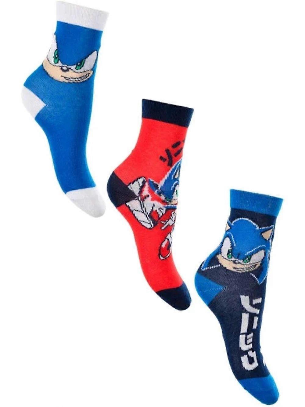 3-pack Sonic the Hedgehog socks 23/26