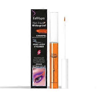 Eelhope Fluorescent Eyeliner Liquid (Orange) Colorful Charming Eyeliner For Long-Lasting Smooth And Moisturizing Eyes Without Fading