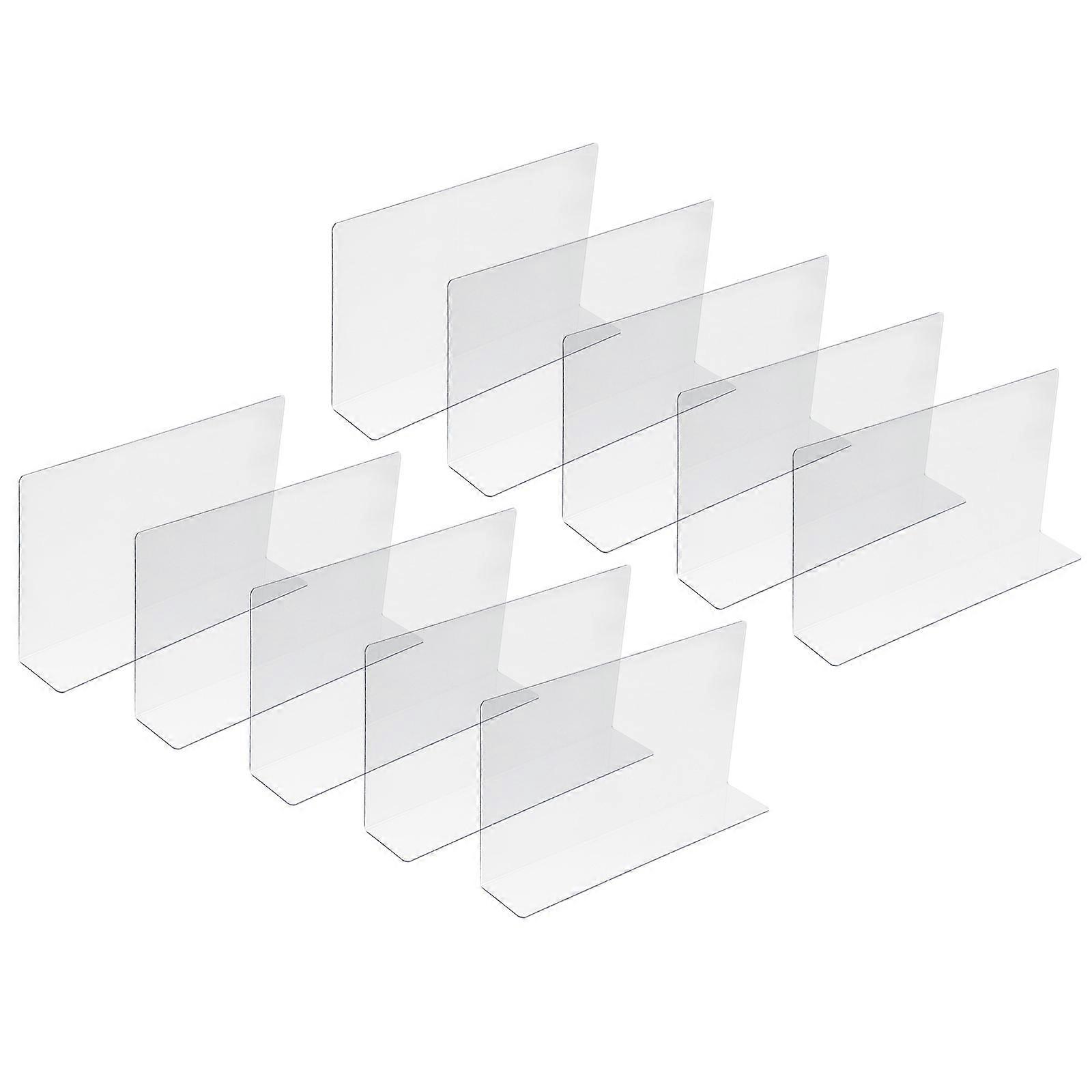 10pcs Plastic Shelf Divider Side Splitters Supermarket Classification Racks