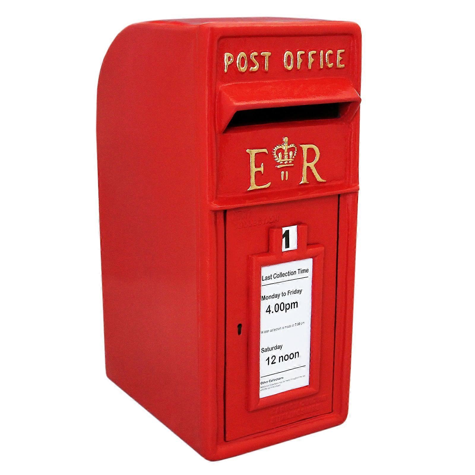 Rød kongelig postkasse